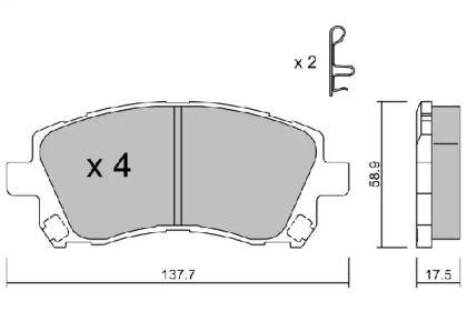 Комплект тормозных колодок (AISIN: BPSB-1902)